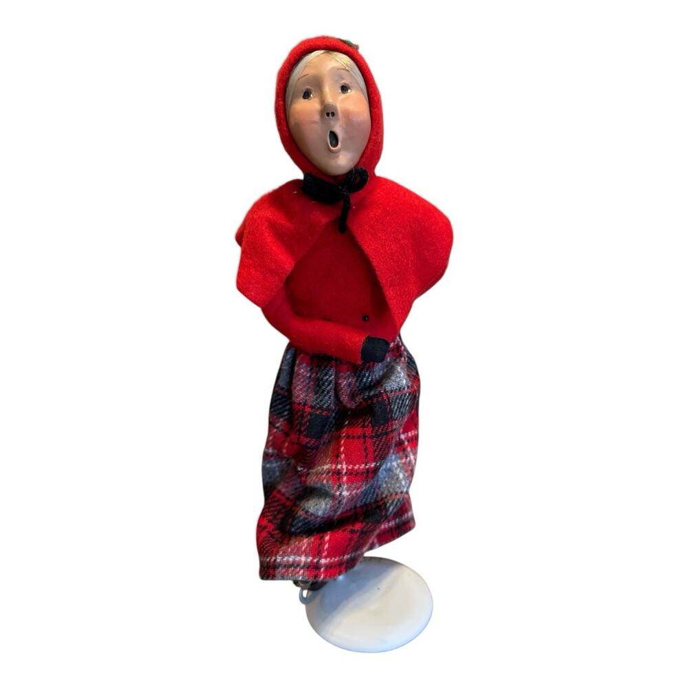 Vintage 1992 Byers’ Choice Ltd. marked 83/100 A Lady Skater White Base Carolers